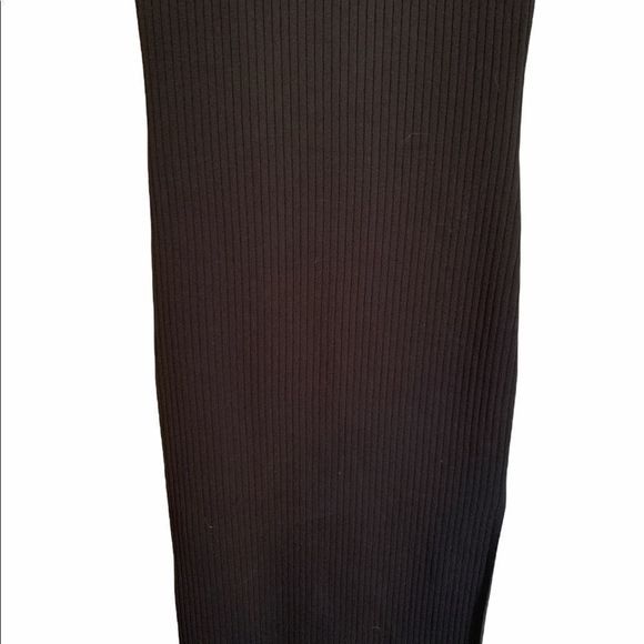 WAYF Deena Off Shoulder Knit Midi Dress in  Black - Picture 3 of 14
